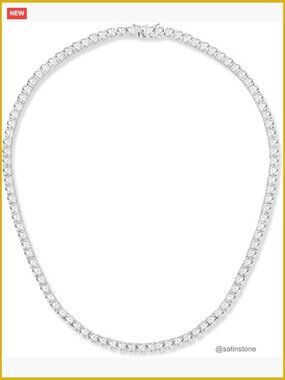 Gold Plated 4mm CZ Tennis Necklace 16-24 Inches